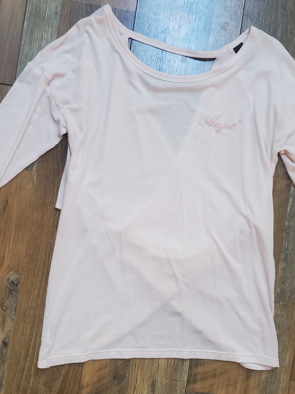Victoria's Secret Light Pink 'Angel' Long Sleeve Tee
